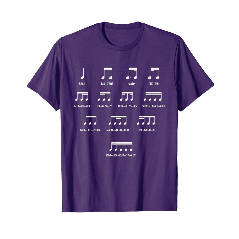 Composer Musical T-Shirt - Bach Mozart Beethoven Chopin *FOREST GREEN*